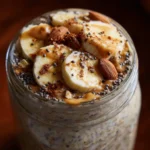 how to make overnight oats with banana and chia toppings