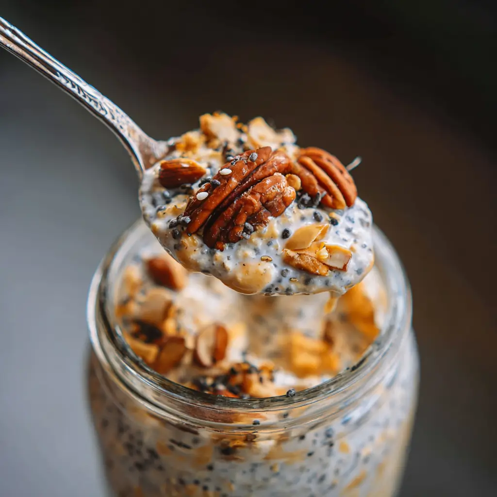 Creamy nut and seed overnight oats recipe