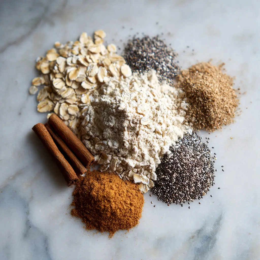 Steel-cut oats and chia for low GI overnight oats prep