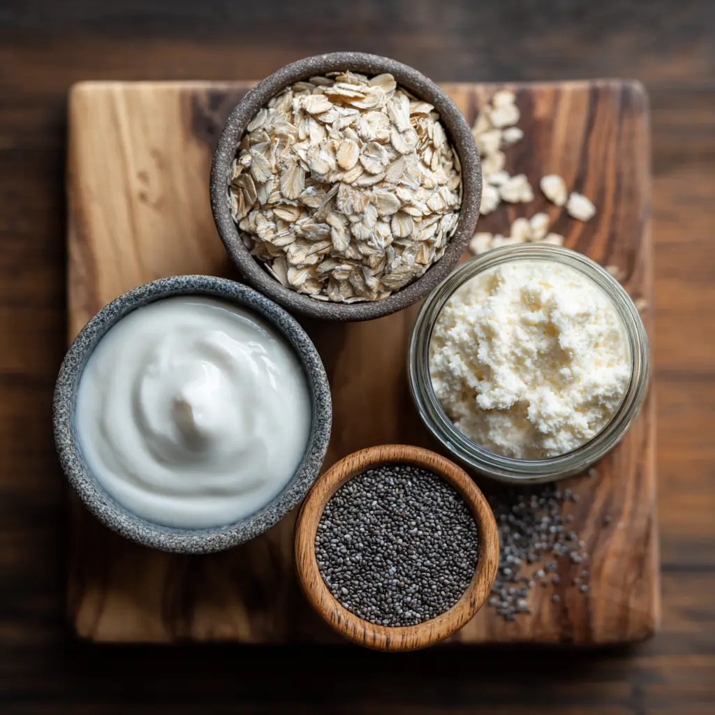 protein powder oats and Greek yogurt for athletes