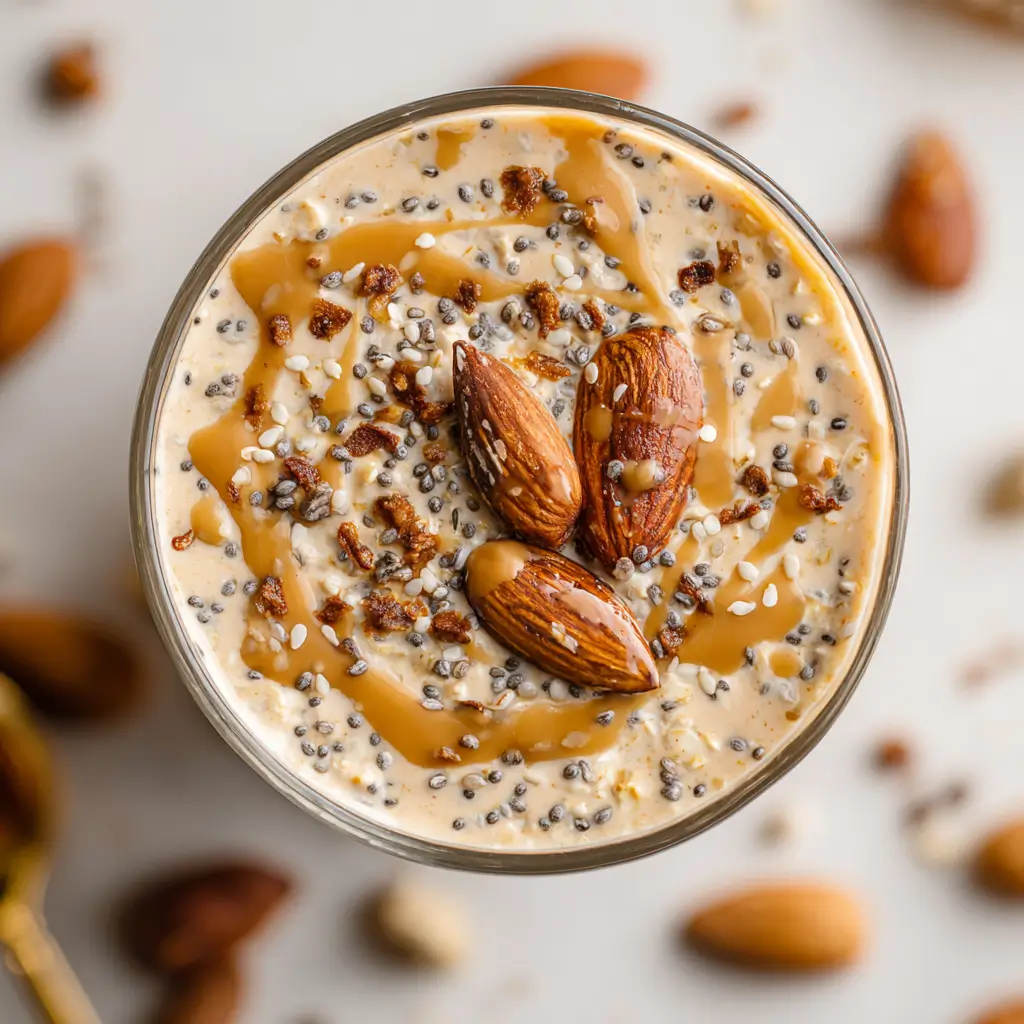 protein vegan overnight oats for athletes with hemp seeds