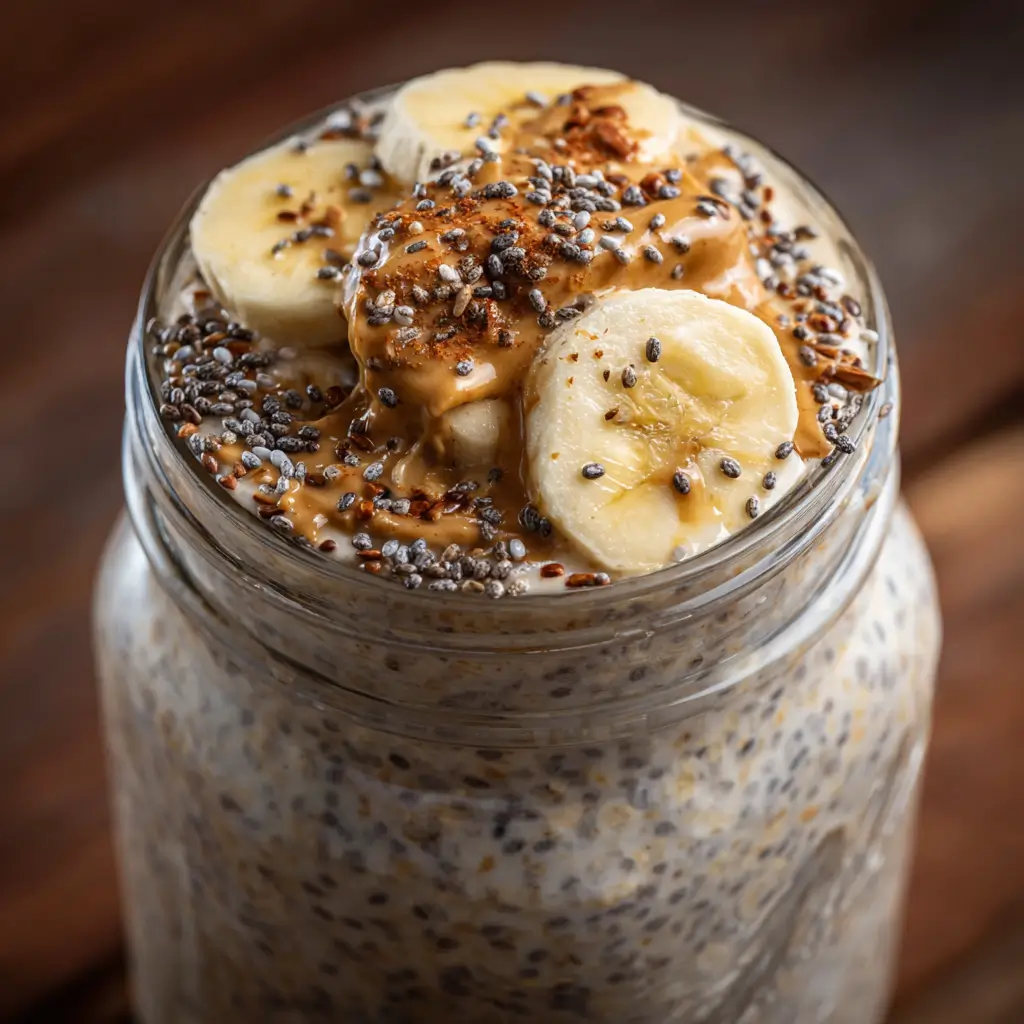 vegan overnight oats for athletes breakfast jar