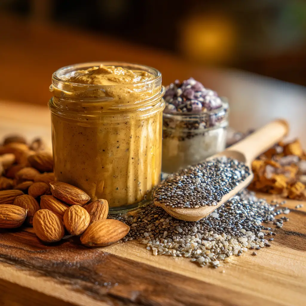 Almond butter and almond milk ingredients for grain free oats