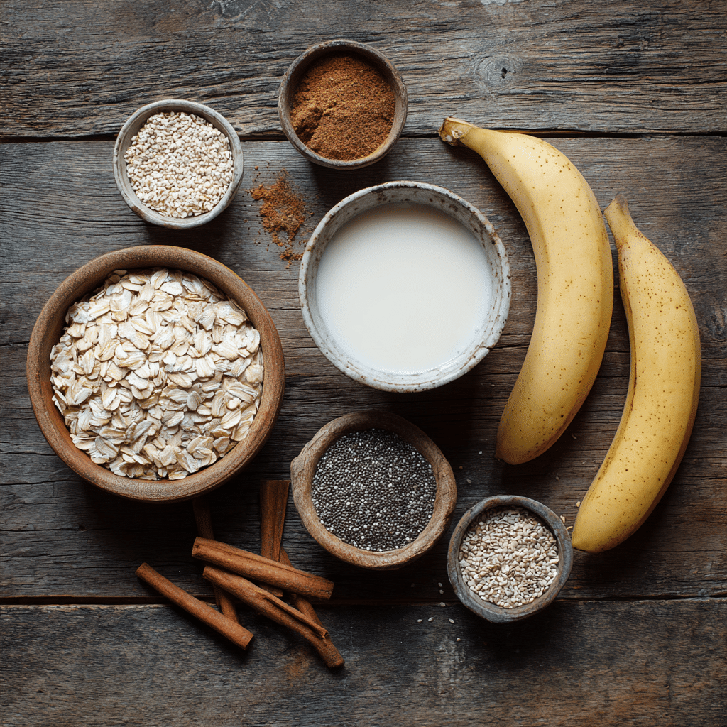 ingredients for banana sugar free oats recipe