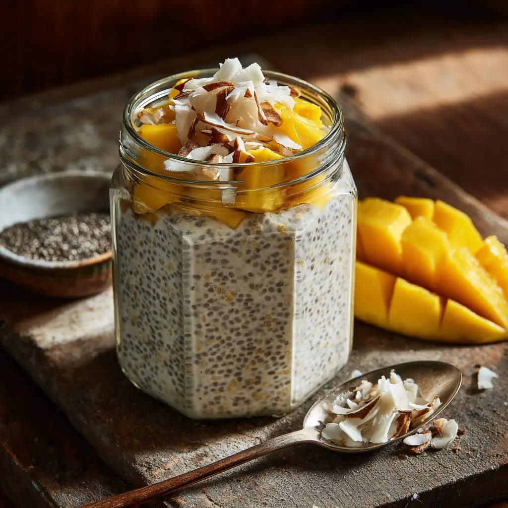 creamy coconut chia paleo oats breakfast