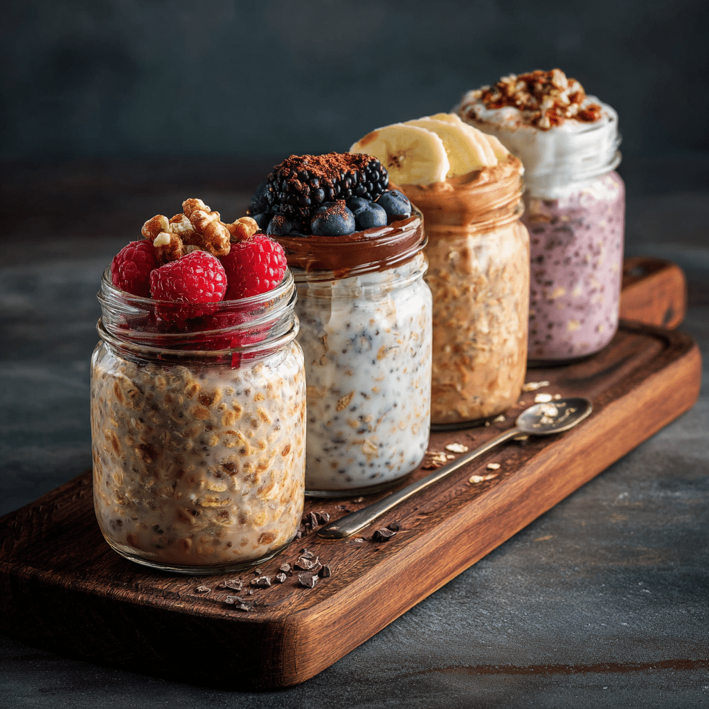 Flavor variations for meal prep dairy free overnight oats