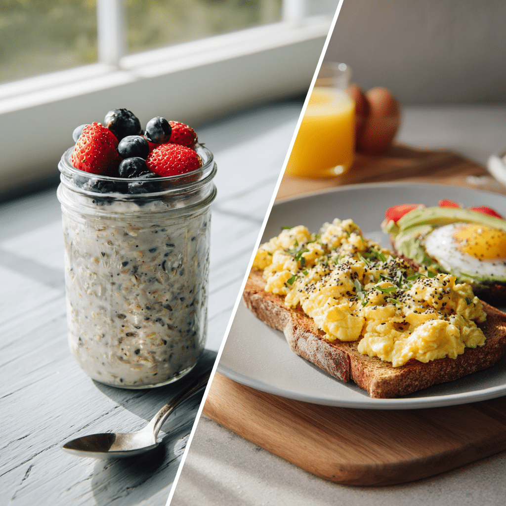 overnight oats vs other WW breakfasts comparison with healthy options