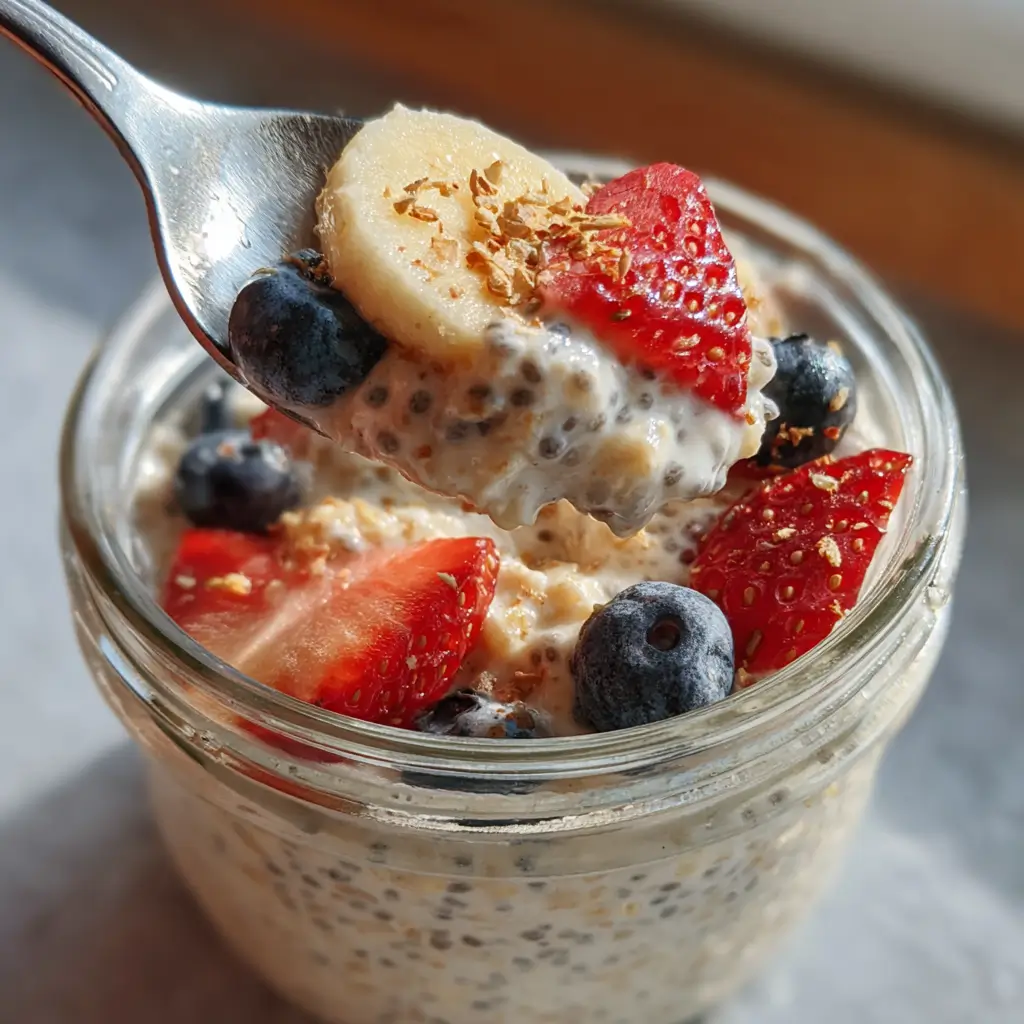 stirring paleo meal prep oats in jar